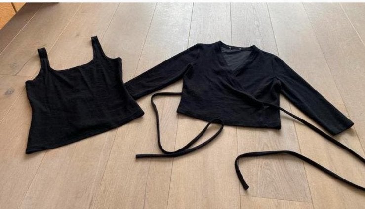 Wikkelvest met top 38 vanilia nieuwstaat, Kleding | Dames, Ophalen of Verzenden, Zo goed als nieuw, Maat 38/40 (M), Zwart