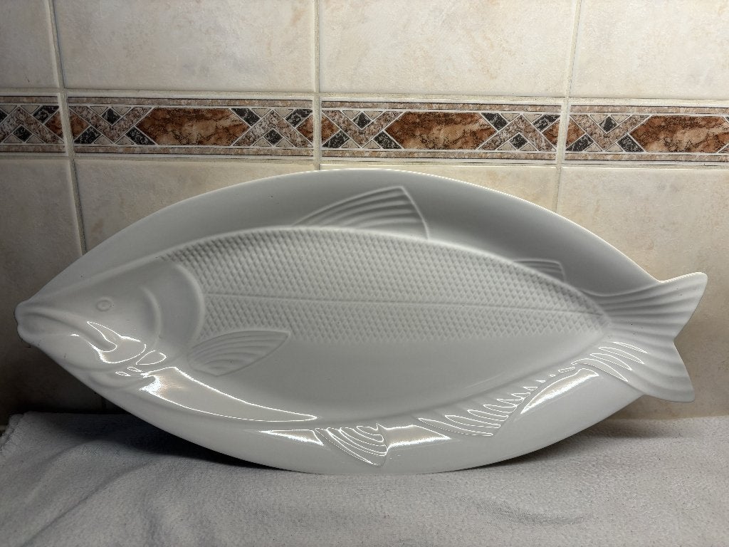 Grote Porselein Schaal Zalm, Antiek en Kunst, Ophalen of Verzenden