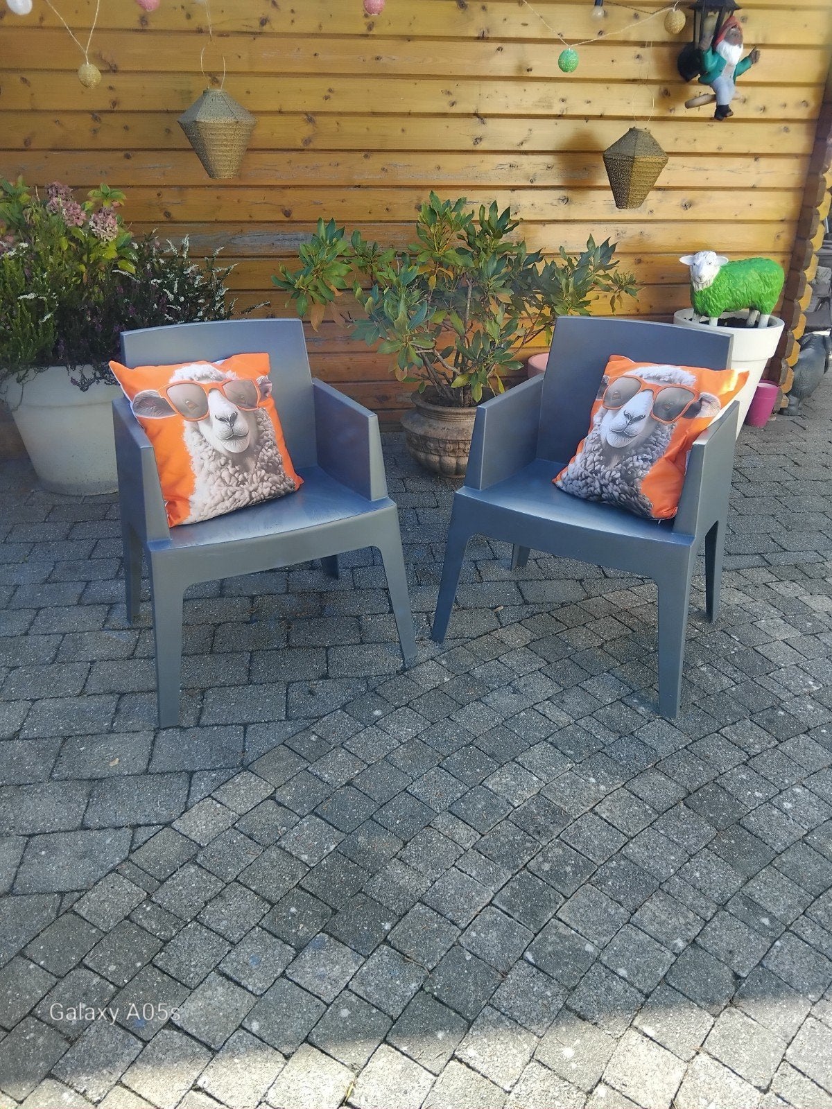 Box tuinstoelen 2x ZGAN origineel, Ophalen, Zo goed als nieuw, Kunststof