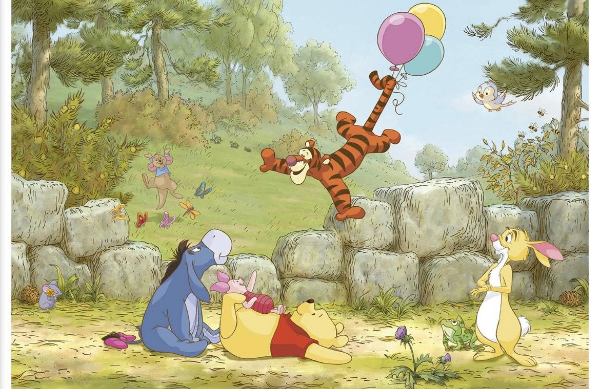 Fotobehang winnie the pooh met behangset, Ophalen
