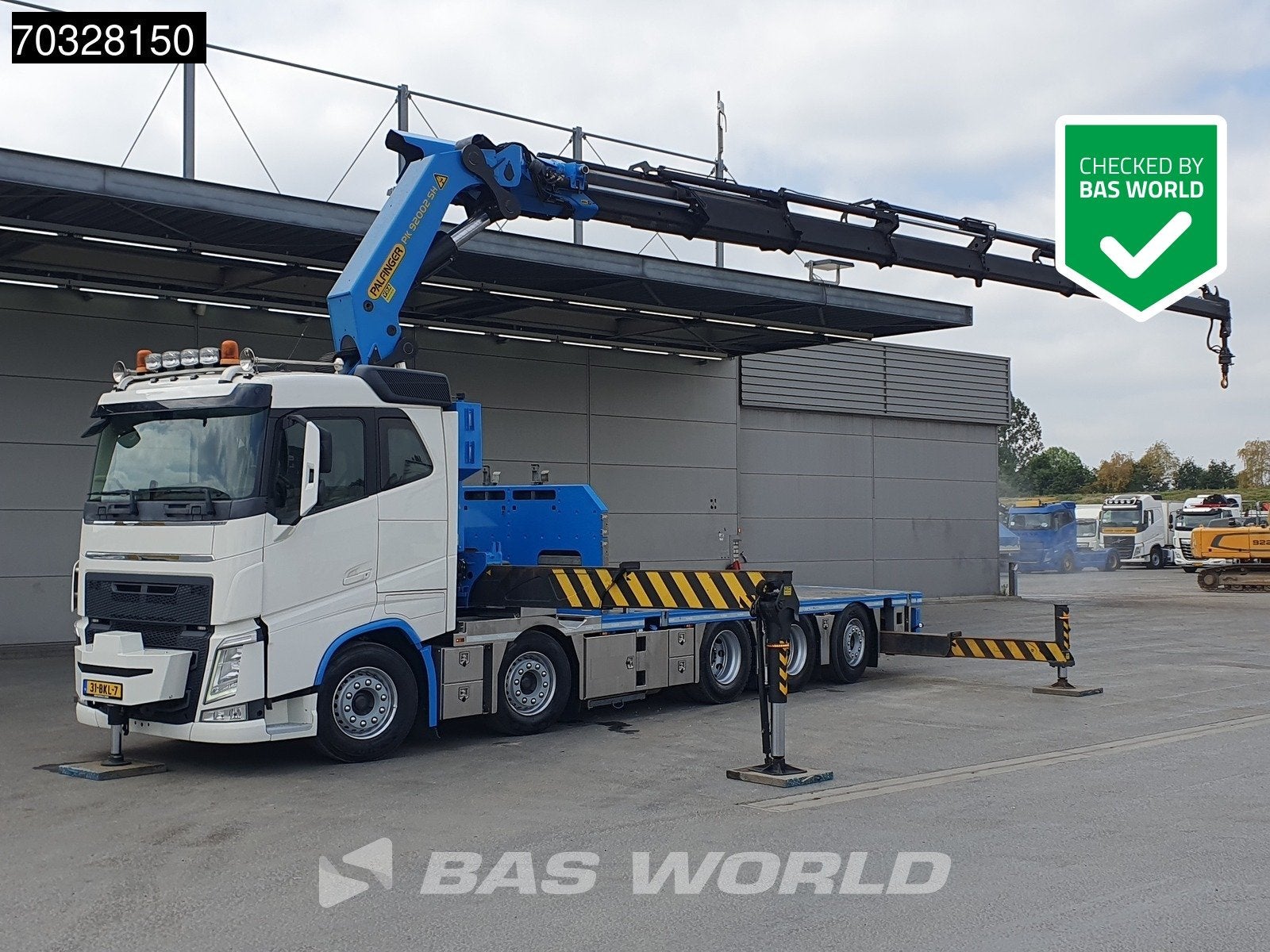 Volvo FH FH 500 10X4 Palfinger PK92002-SH Crane 7 extensions, Auto's, Automaat, Stof, Euro 6, Stoelverwarming