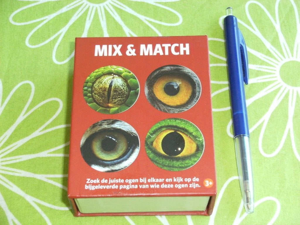 Burgers Zoo - Mix & Match - Welke ogen horen bij welk dier?, Een of twee spelers, Ophalen of Verzenden, Zo goed als nieuw