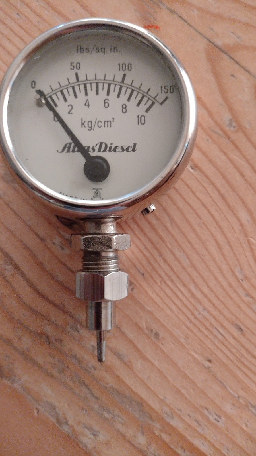 vintage Atlas Diesel manometer stoom meter, Antiek en Kunst, Ophalen of Verzenden