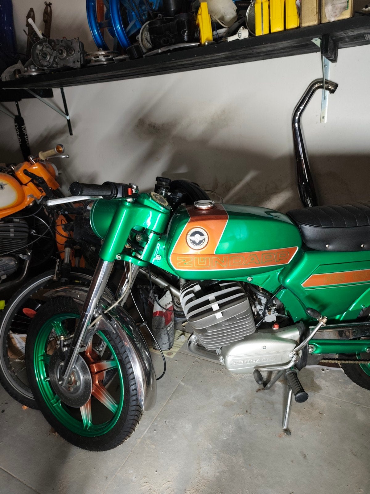 Zündapp Ks125 - Groen/Oranje, Goede Staat, Fietsen en Brommers, Ophalen, 125 cc, Overige modellen