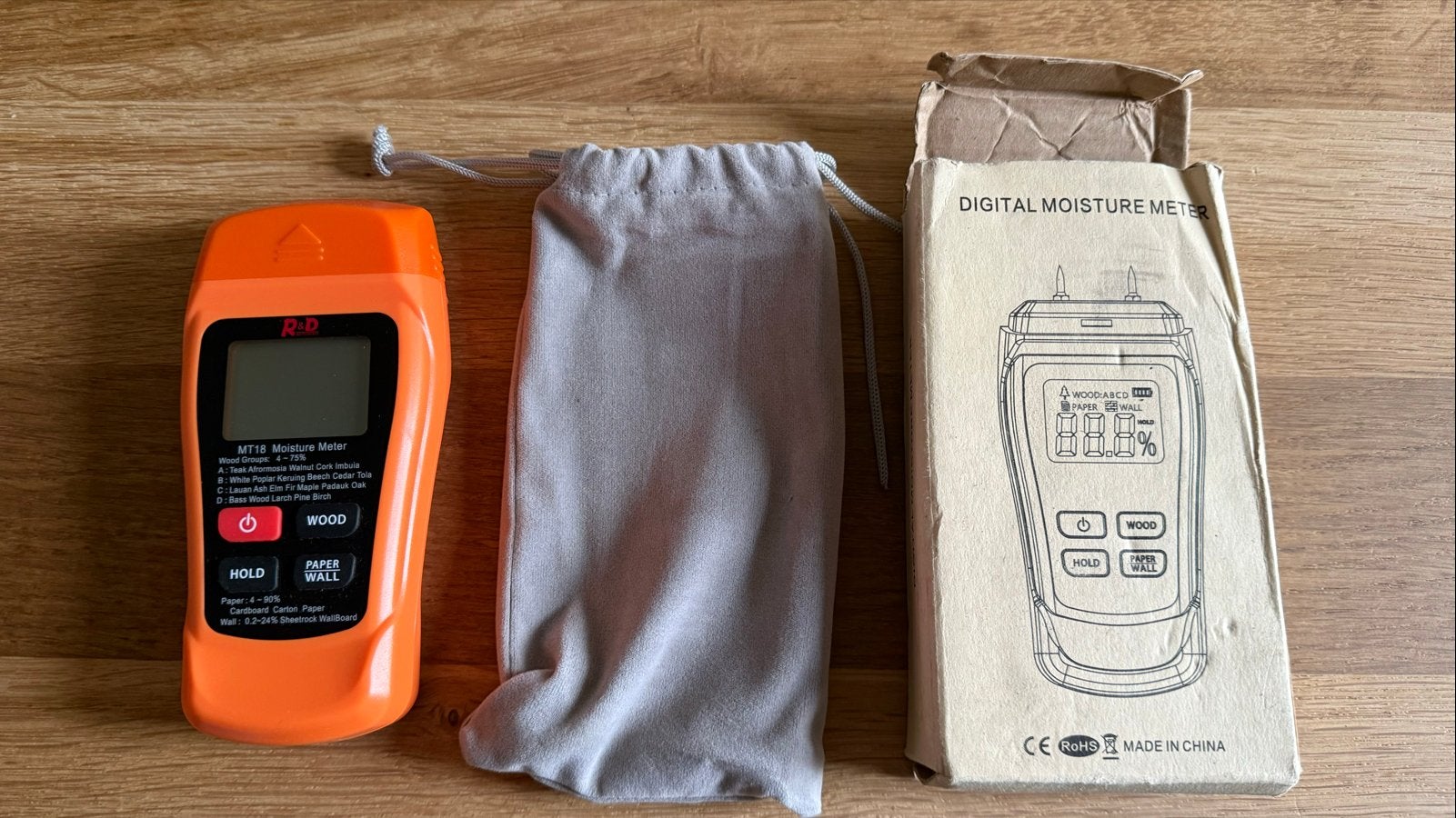Digitale Vochtmeter R&D MT18, Ophalen of Verzenden, Zo goed als nieuw, Vocht of Vloeistof
