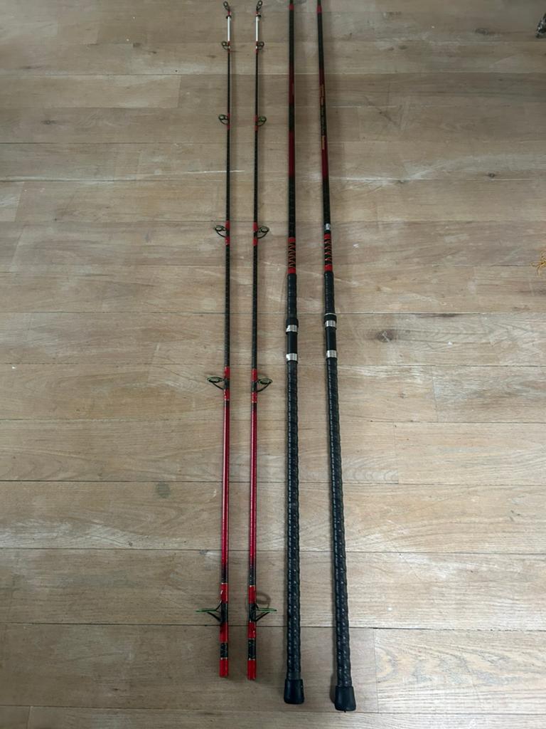 Te koop 2. x zeehengel merk shakspeare fanatic speciaal, Ophalen, Zo goed als nieuw, Werphengel