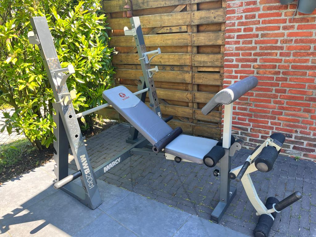 Marcy MWB2051 Fitnessbank met haltersteun, Ophalen, Gebruikt, Armen, Fitnessbank