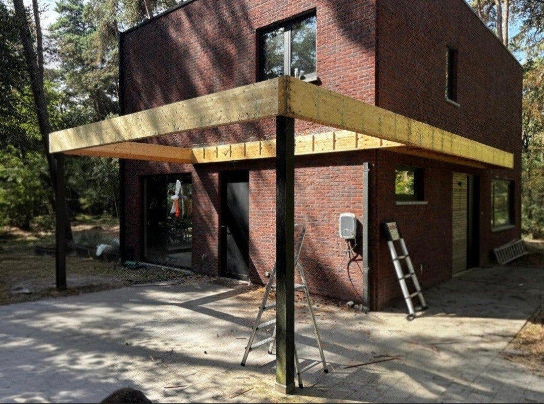 Douglas Carport Geraamte met Aluminium Palen, Tuin en Terras, Ophalen, Gebruikt, Overige typen