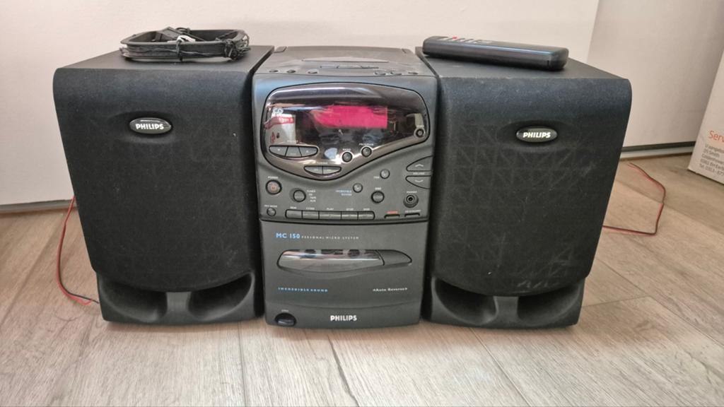 Philips MC 150 Microset met CD-speler en speakers, Philips, Gebruikt, Ophalen of Verzenden, Microset