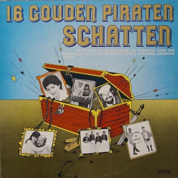 Telstar L.P. (1981) 16 Gouden Piraten Schatten, LP, Gebruikt, Ophalen of Verzenden, Levenslied of Smartlap