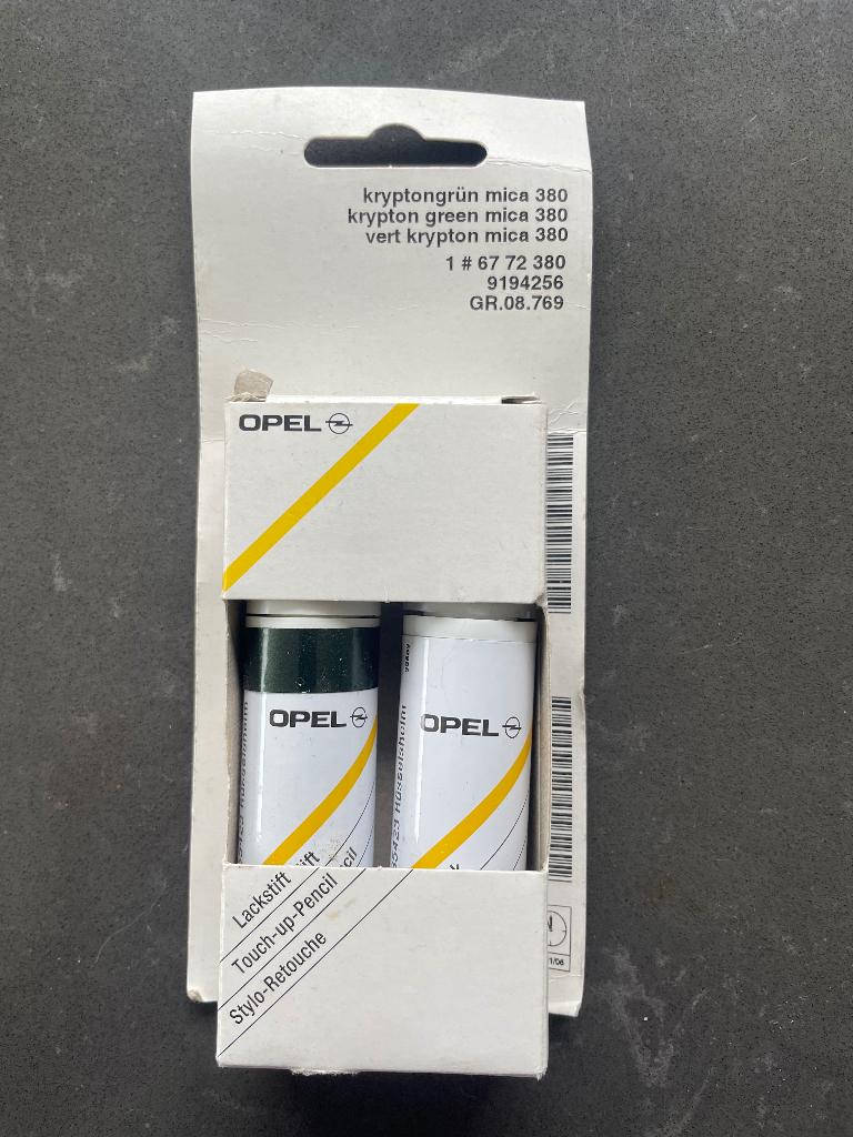 Lakstift Opel krypton green mica 380, Verzenden, Nieuw, Opel, Deur