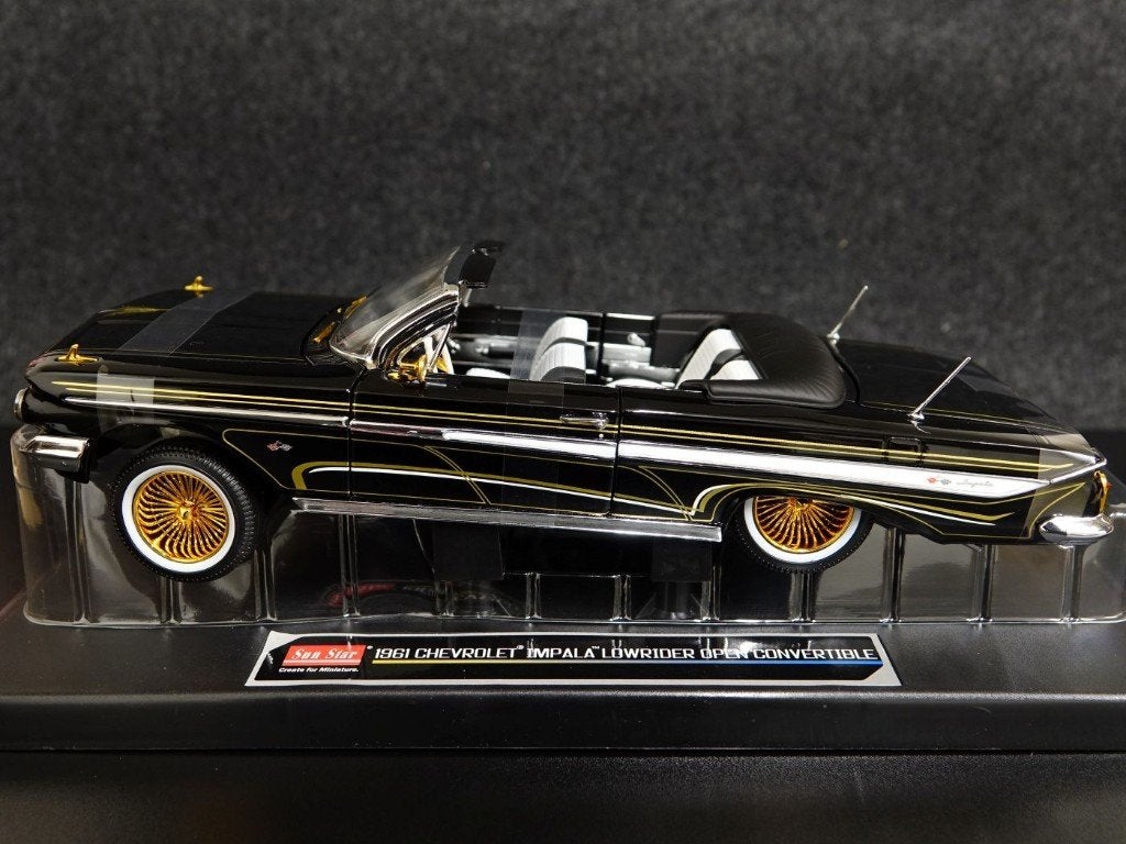 Sunstar 1:18 Chevrolet Impala Lowrider zwart metallic, Auto, Onbekend, Nieuw, Ophalen of Verzenden