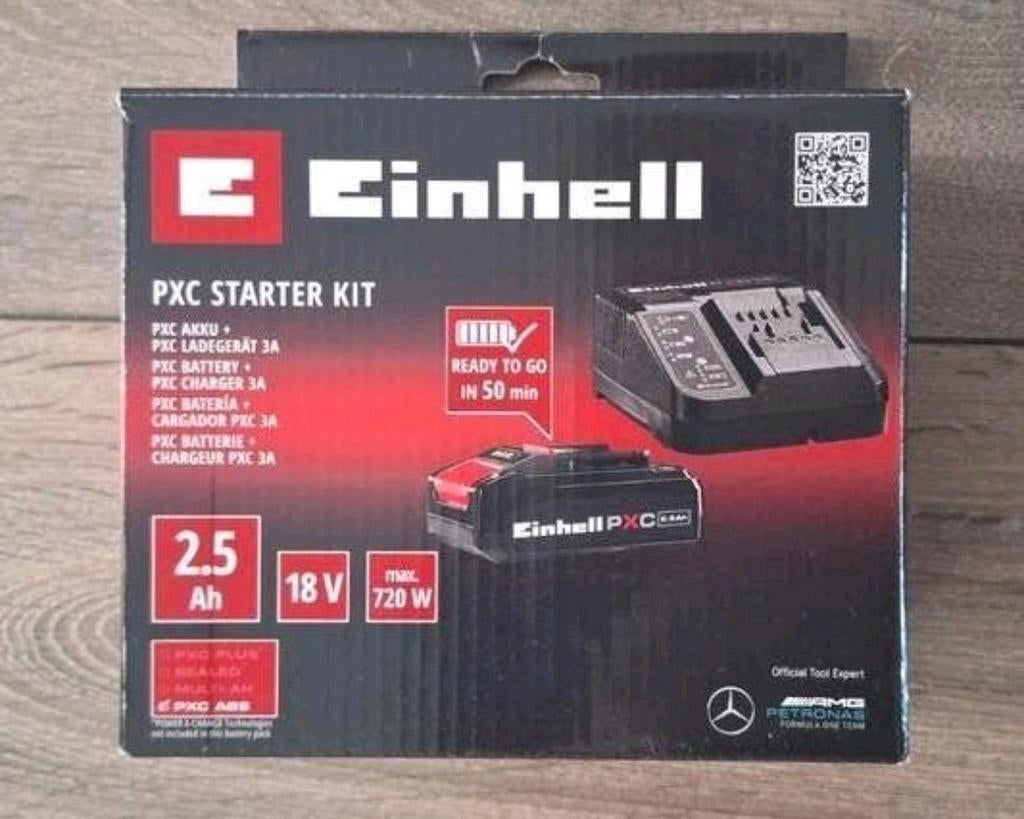 Einhell PXC Starter Kit 2.5 Ah 18V Accu en Oplader, Ophalen of Verzenden, Nieuw