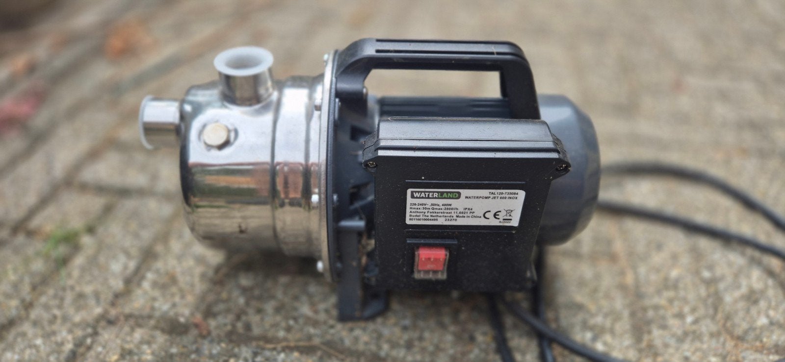Waterland Waterpomp JET 600 Inox - 400W, 2800L/u, Ophalen, Zo goed als nieuw, Elektrisch, Beregeningspomp