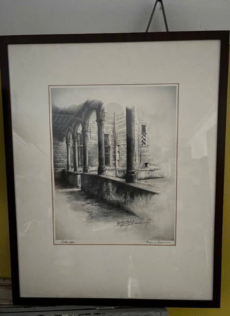 Litho Markiezenhof BOZ van Aat Keysters (73 x 58), Gelimiteerde oplage, Overige onderwerpen, Ophalen of Verzenden, Lithografie