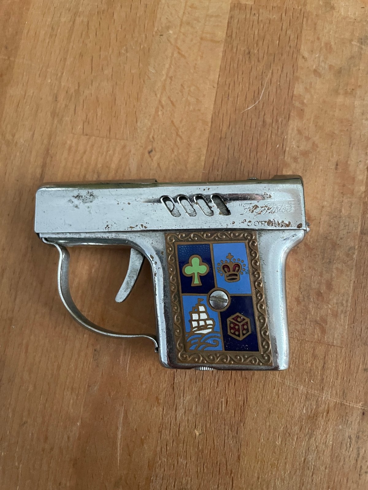 Corona Fly Pistol aansteker jaren 50, Ophalen of Verzenden, Gebruikt, Aansteker