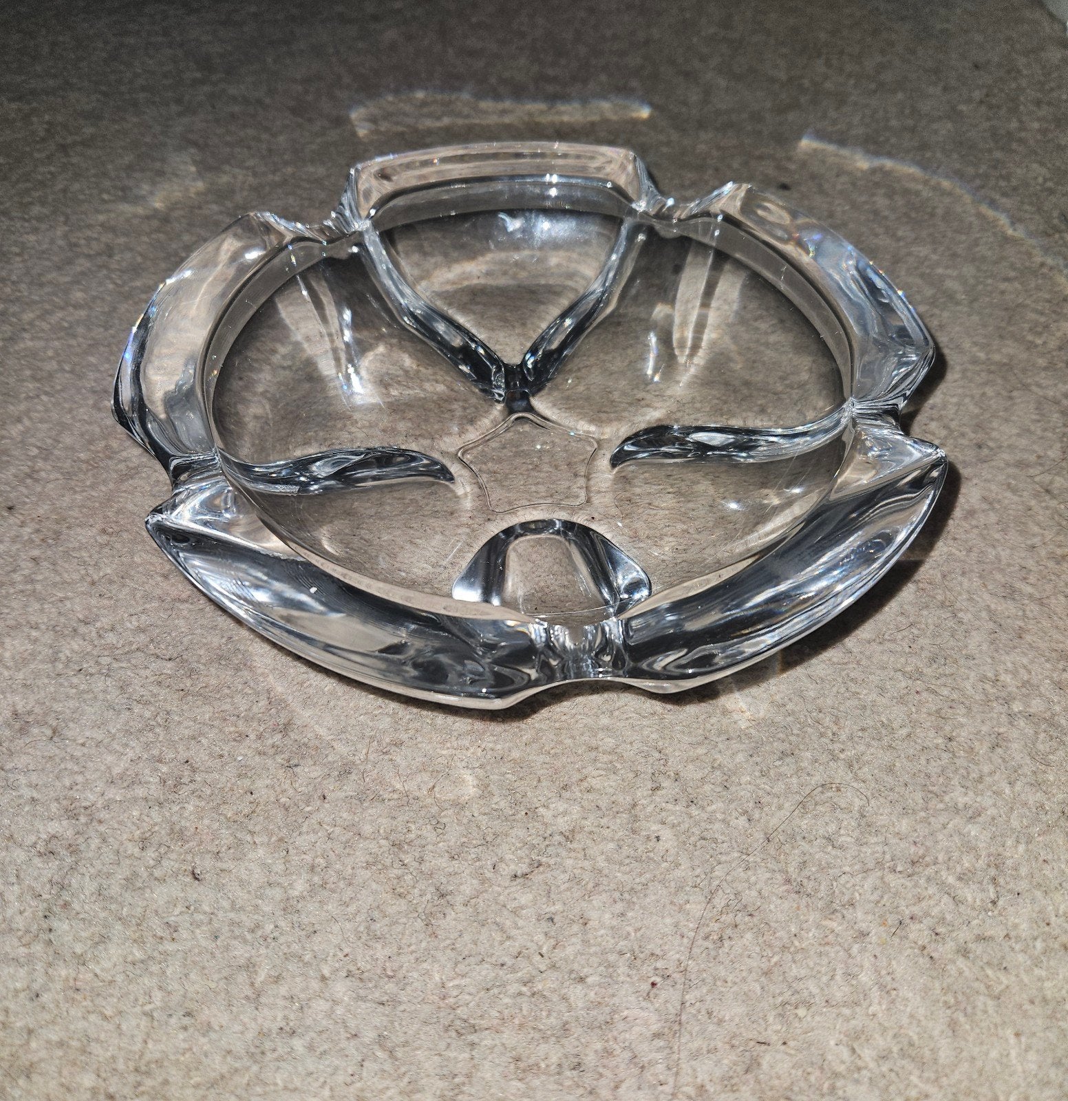 Grote Glazen Asbak - 20 cm, 1.3 kg, Zeer Goede Staat, Ophalen of Verzenden