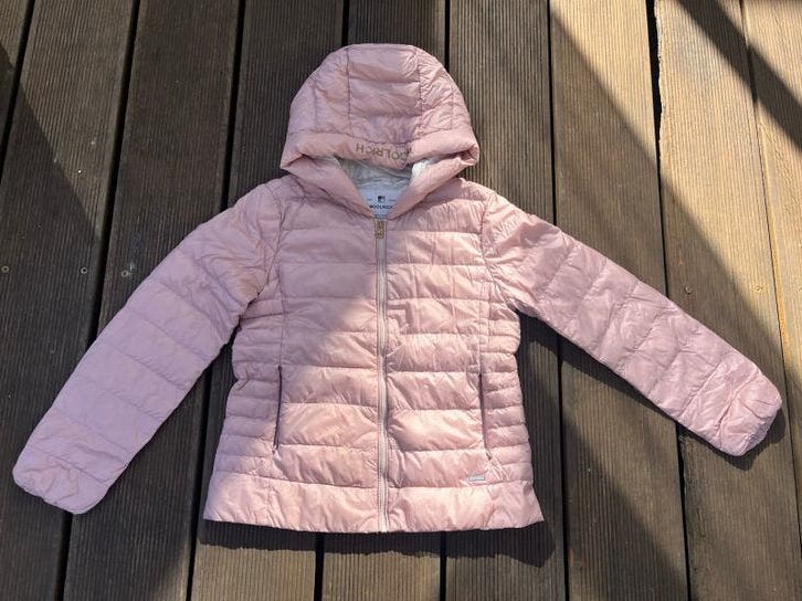 Woolrich Roze Tussenjas Maat 8 Jaar - Licht & Warm, Ophalen of Verzenden, Zo goed als nieuw, Meisje, Jas