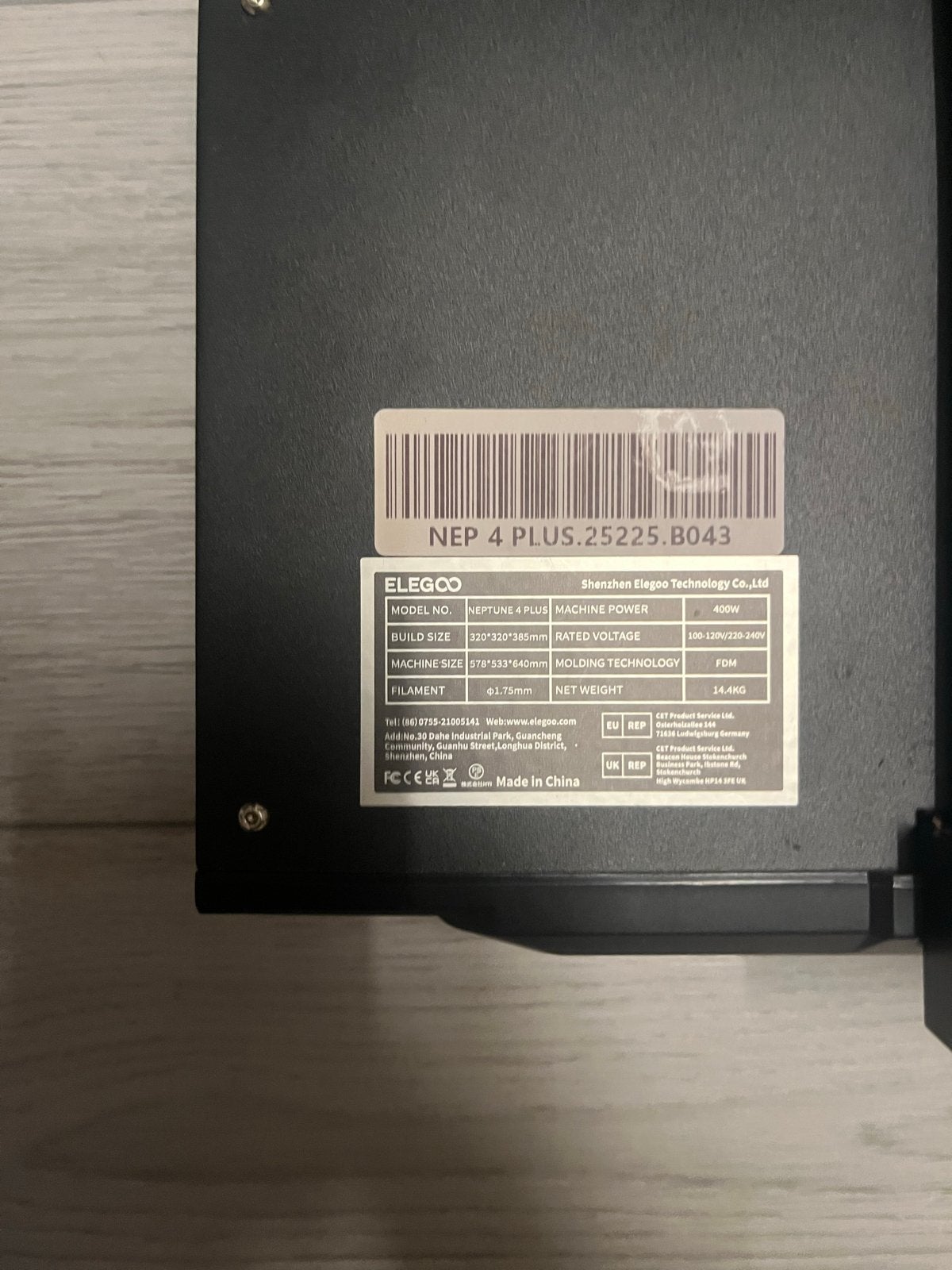 Elegoo Neptune 4 Plus 3D-printer- zo goed als nieuw, Ophalen, Ingebouwde Wi-Fi, Zo goed als nieuw, Filament
