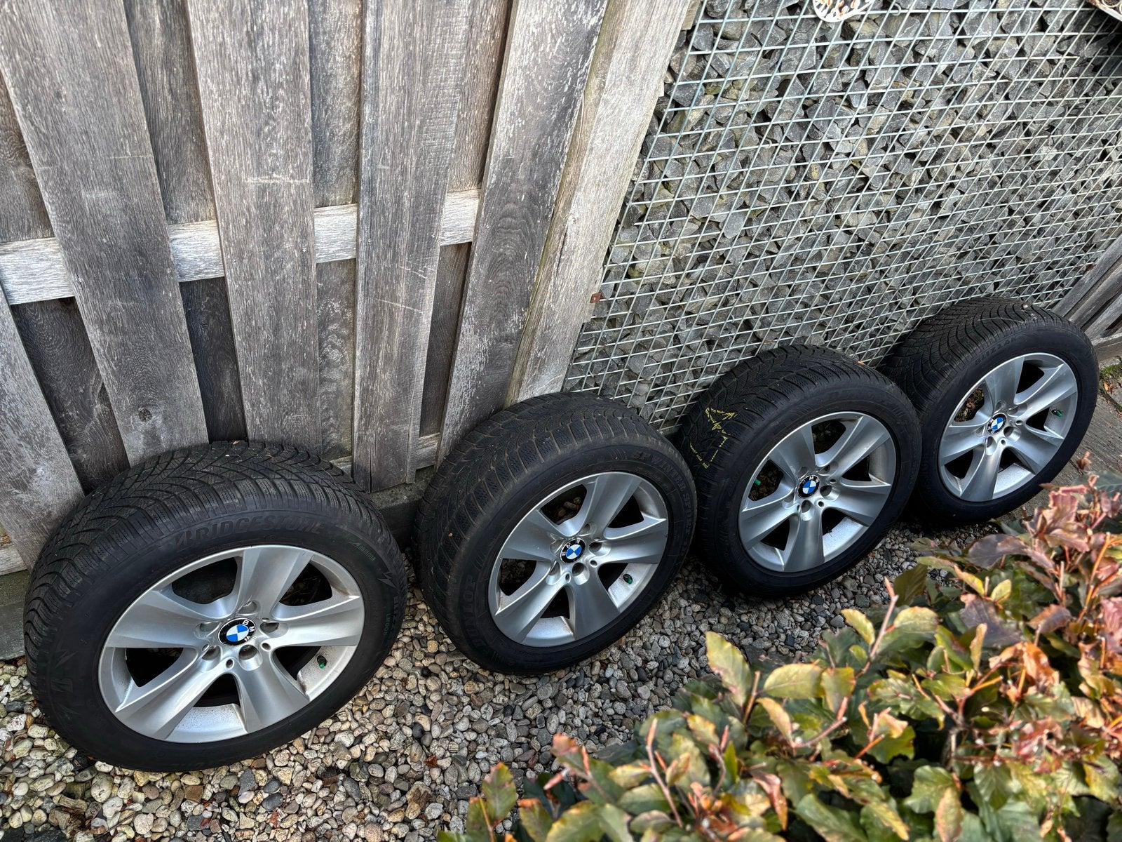 Winterbanden met Velgen 225/55R17 o.a. BMW F10/11, Auto-onderdelen, Ophalen, Gebruikt, Banden en Velgen, 17 inch
