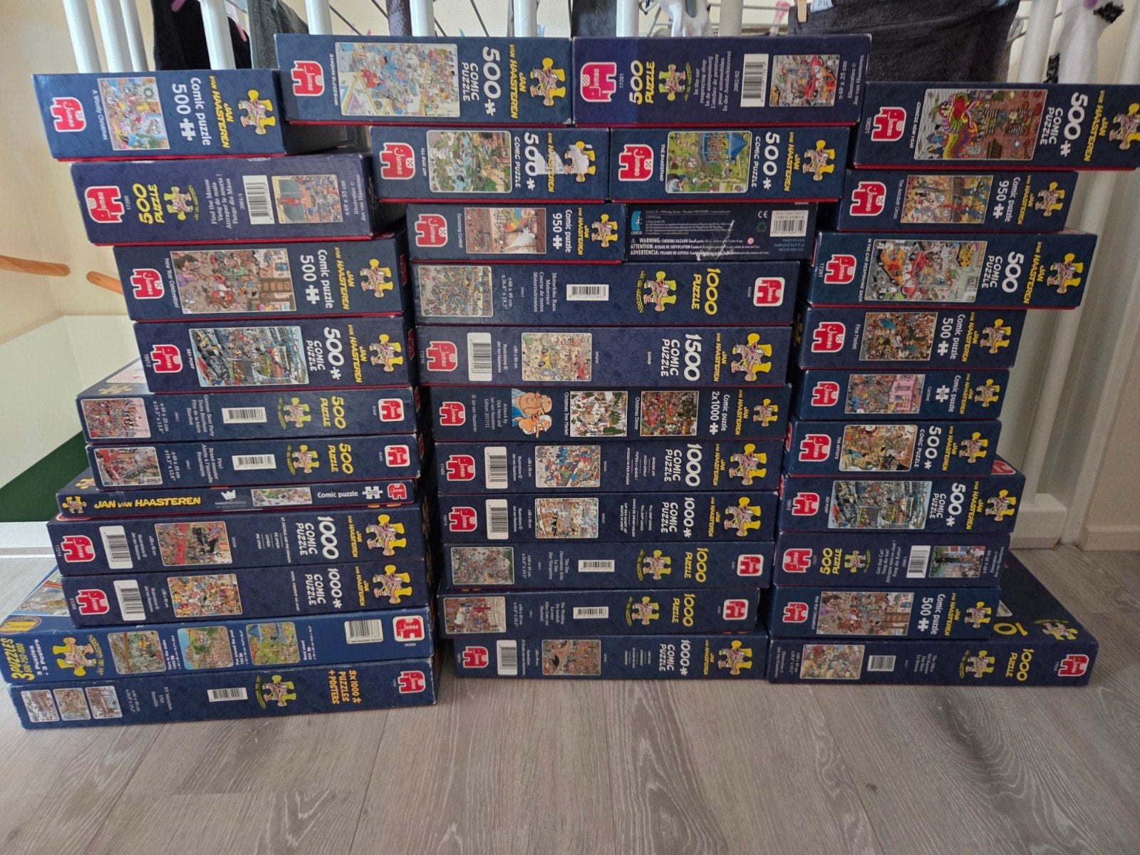 35x Jan van Haasteren puzzels, Hobby en Vrije tijd, Denksport en Puzzels, Ophalen of Verzenden, 500 t/m 1500 stukjes, Gebruikt