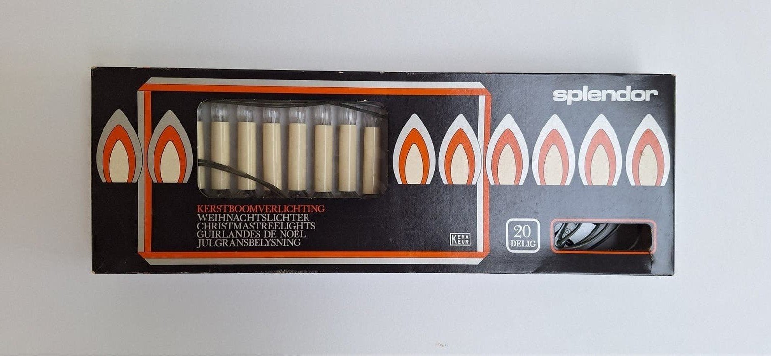 Vintage Splendor Kerstboomverlichting – 20-delig – Jaren 70, Diversen, Ophalen of Verzenden, Gebruikt