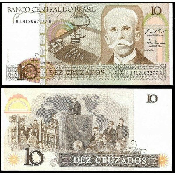 Brazilie 1987/1988, 5 opvolgende Biljetten (UNC), Postzegels en Munten, Bankbiljetten | Amerika, Verzenden, Zuid-Amerika, Setje
