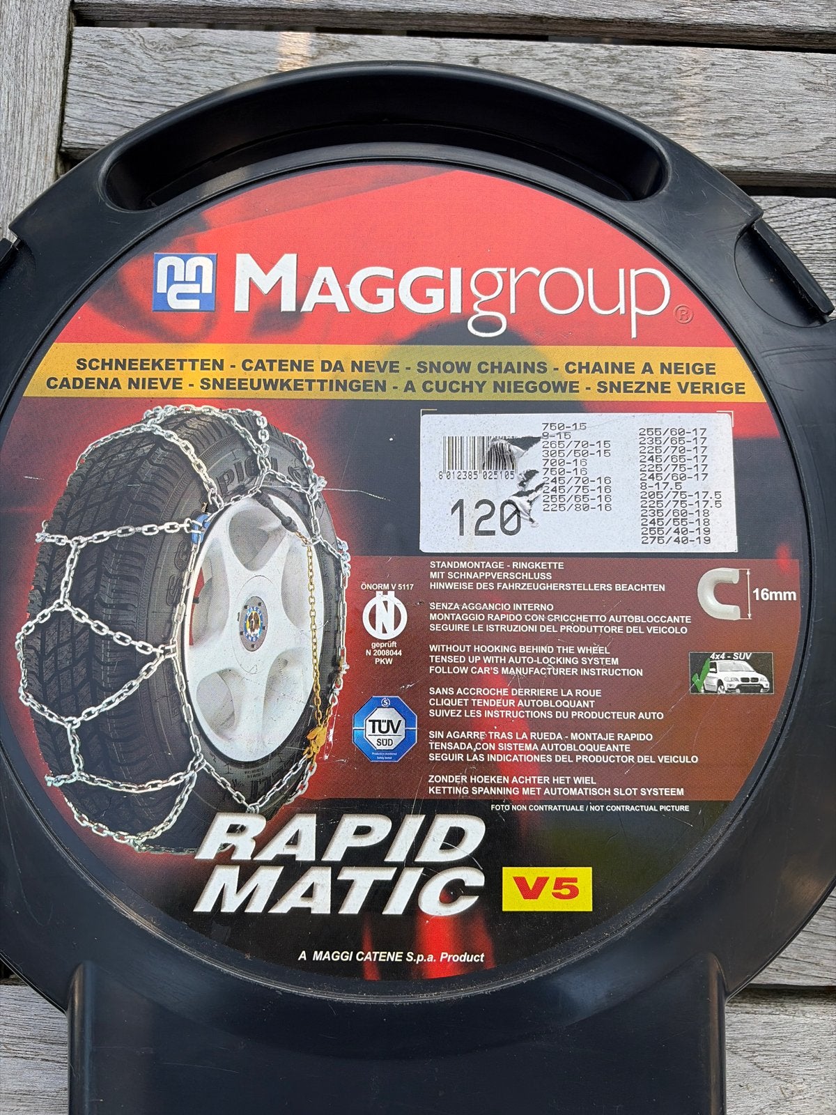 MaggiGroup Rapid Matic V5 sneeuwkettingen (16mm), Ophalen of Verzenden, Nieuw