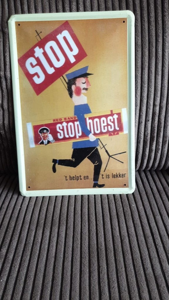 Stophoest reclamebord, Ophalen of Verzenden, Zo goed als nieuw, Reclamebord