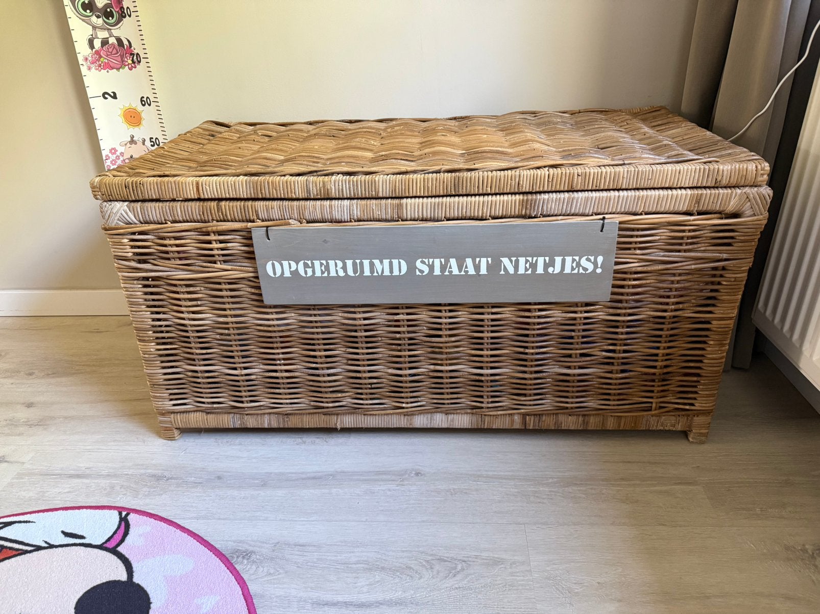 Grote rieten speelgoedmand 110x55x55cm opbergmand, Ophalen, Overige materialen, Minder dan 50 cm, Gebruikt