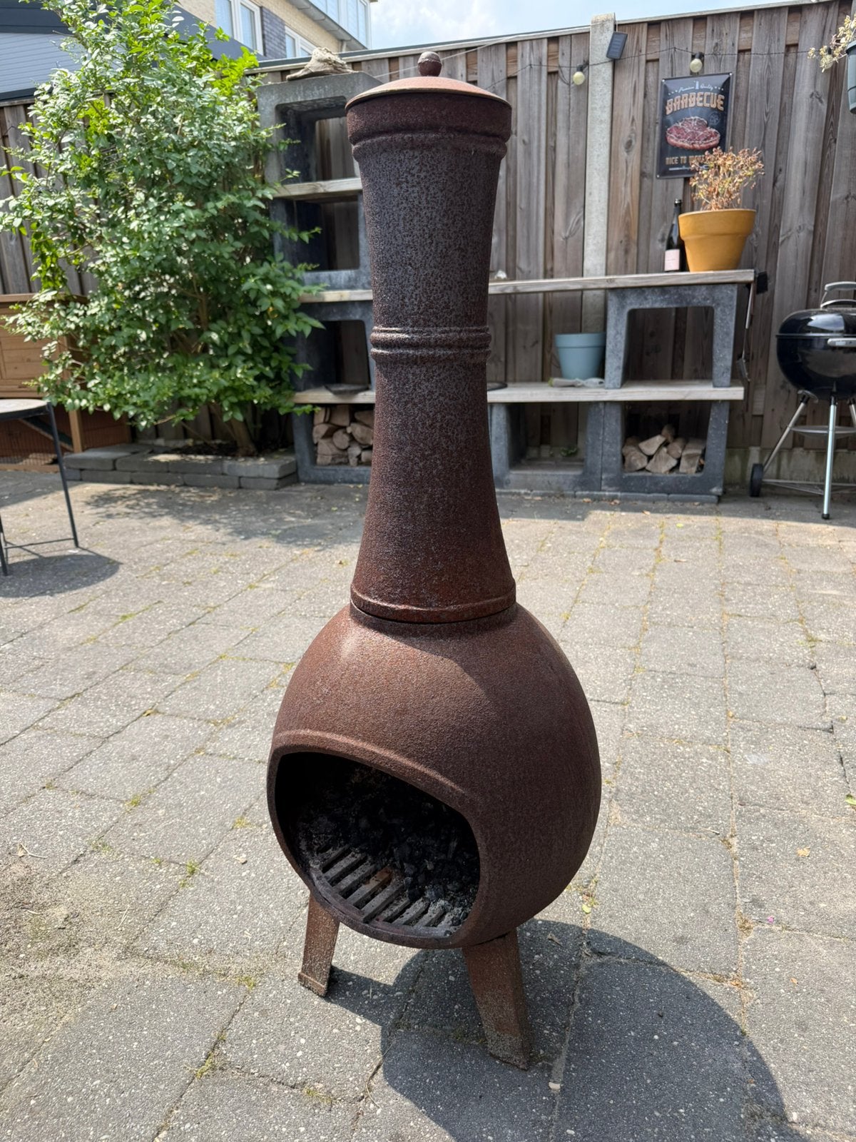 Gietijzer tuinhaard, Tuin en Terras, Tuinhaarden, Ophalen, Zo goed als nieuw