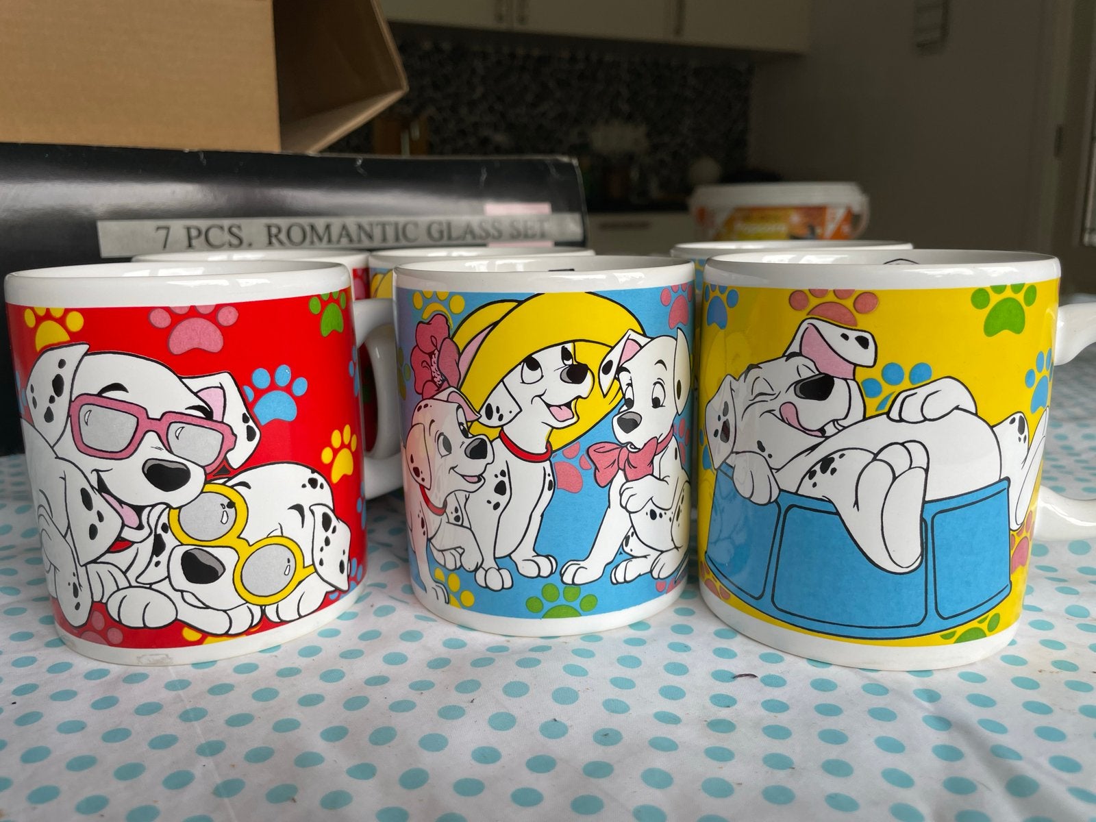 6 Nieuwe Disney 101 Dalmatiërs mokken, Verzamelen, Disney, Ophalen, Overige figuren, Nieuw, Servies