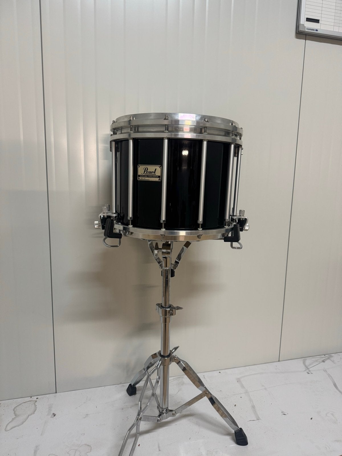 Pearl Marching Snare Drum met standaard en hoes, Ophalen of Verzenden, Gebruikt, Pearl