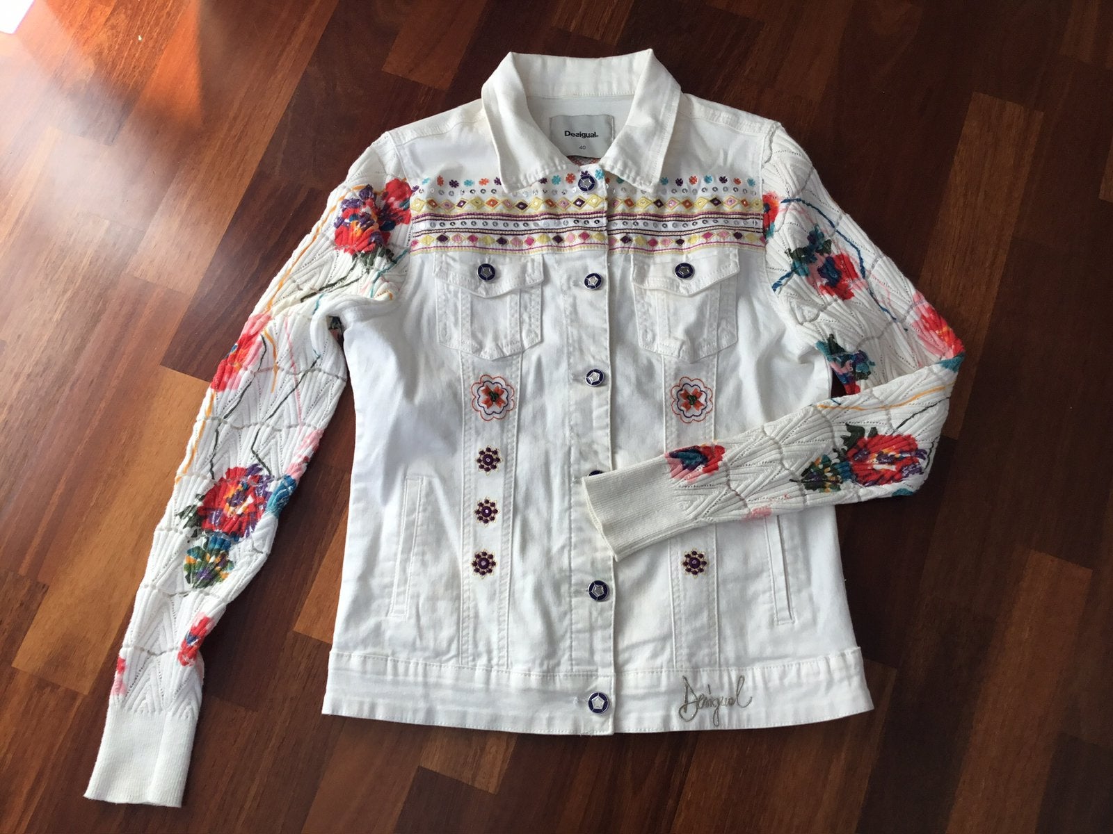 Spijkerjas spijkerjack wit Desiqual maat 40, Ophalen of Verzenden, Nieuw, Maat 38/40 (M), Wit