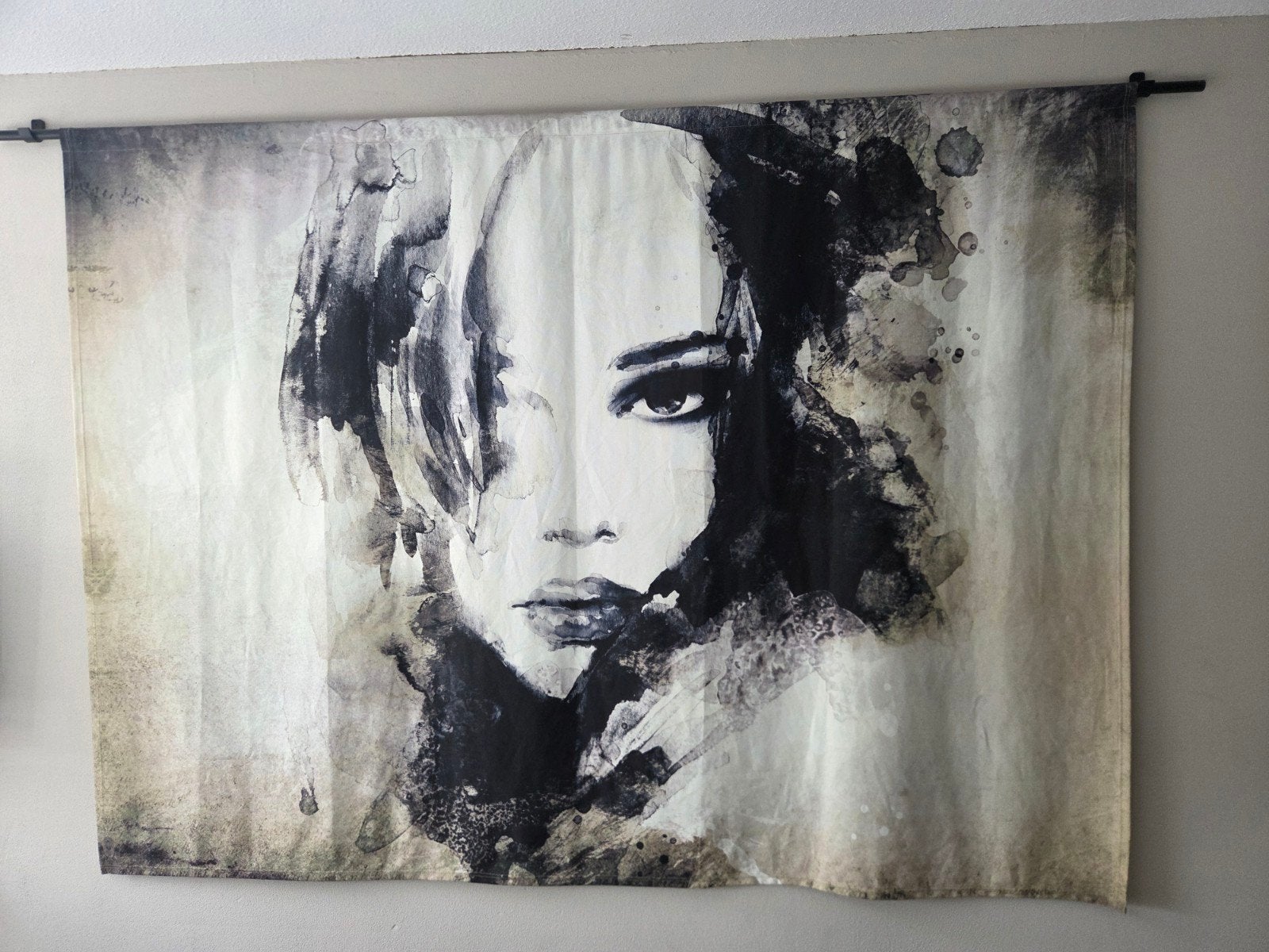 Groot doek met abstract portret van vrouw, 200x150 cm, Ophalen of Verzenden, Overige typen