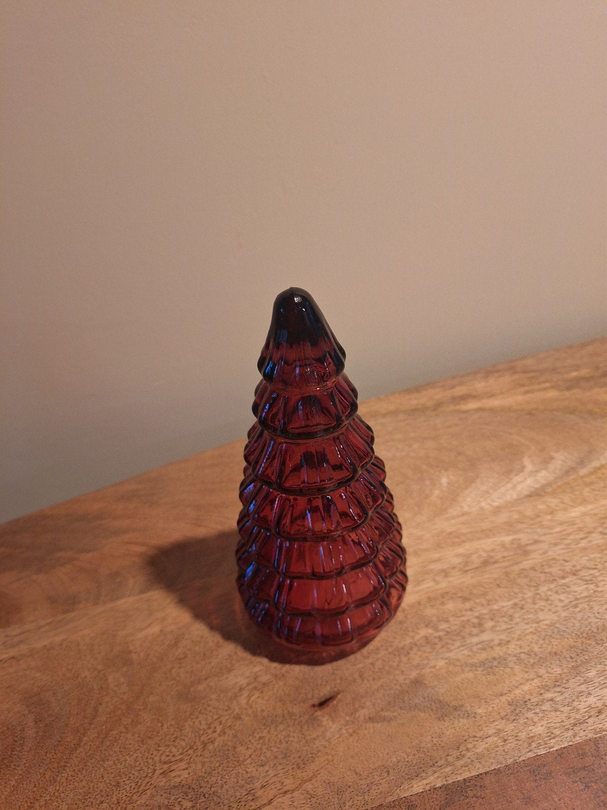 Rode glazen kerstboom met verlichting 12 cm Nieuw, Diversen, Ophalen of Verzenden, Nieuw