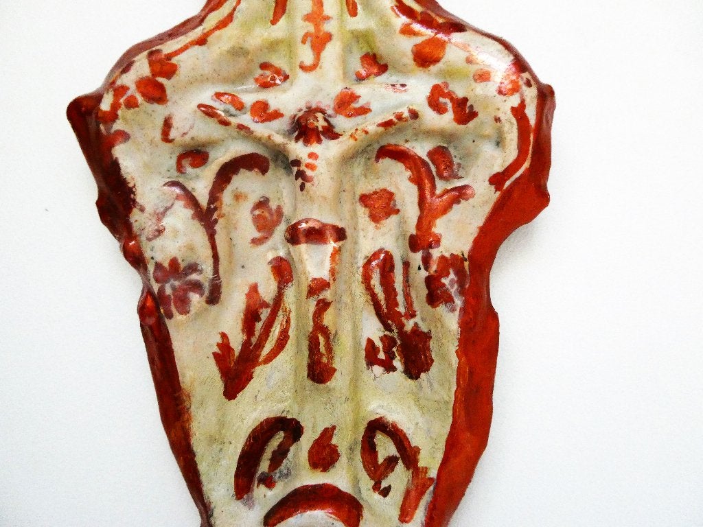 Spaans Manises wijwaterbakje ca. 1700 - 1750 lusterglazuur, Ophalen of Verzenden