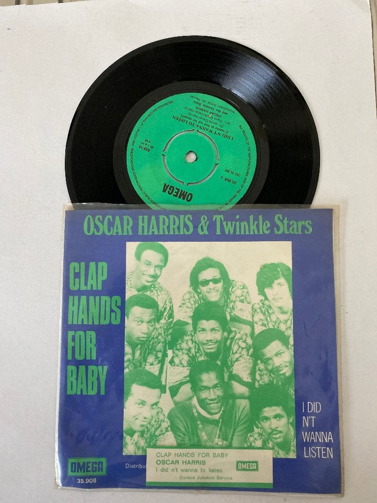 Oscar Harris And The Twinkle Stars – Clap Hands For Baby, 7 inch, Zo goed als nieuw, Funk, Fotohoes