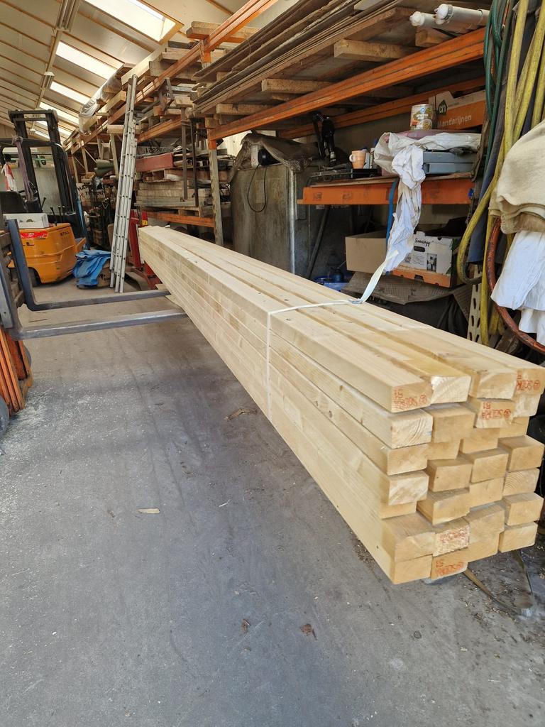 Houten balken, Doe-het-zelf en Verbouw, Hout en Planken, Ophalen, Balk, Vuren, 50 mm of meer