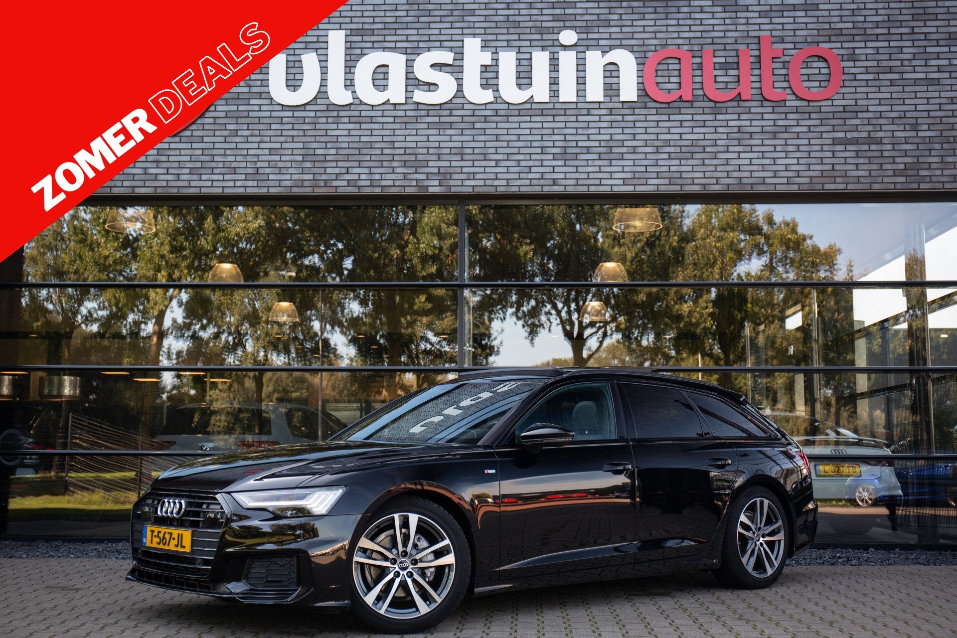 Audi A6 Avant 40 TFSI S edition Competition , S-Line, Pano,, Auto's, Audi, Gebruikt, Leder en Stof, Zwart, 204 pk