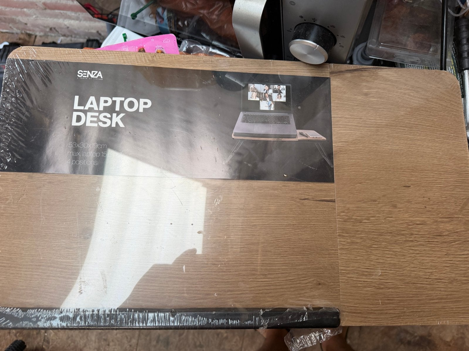 Senza Laptop Desk - Draagbaar en Verstelbaar, Huis en Inrichting, Tafels | Bijzettafels, Ophalen, Minder dan 45 cm, Nieuw, 55 tot 75 cm