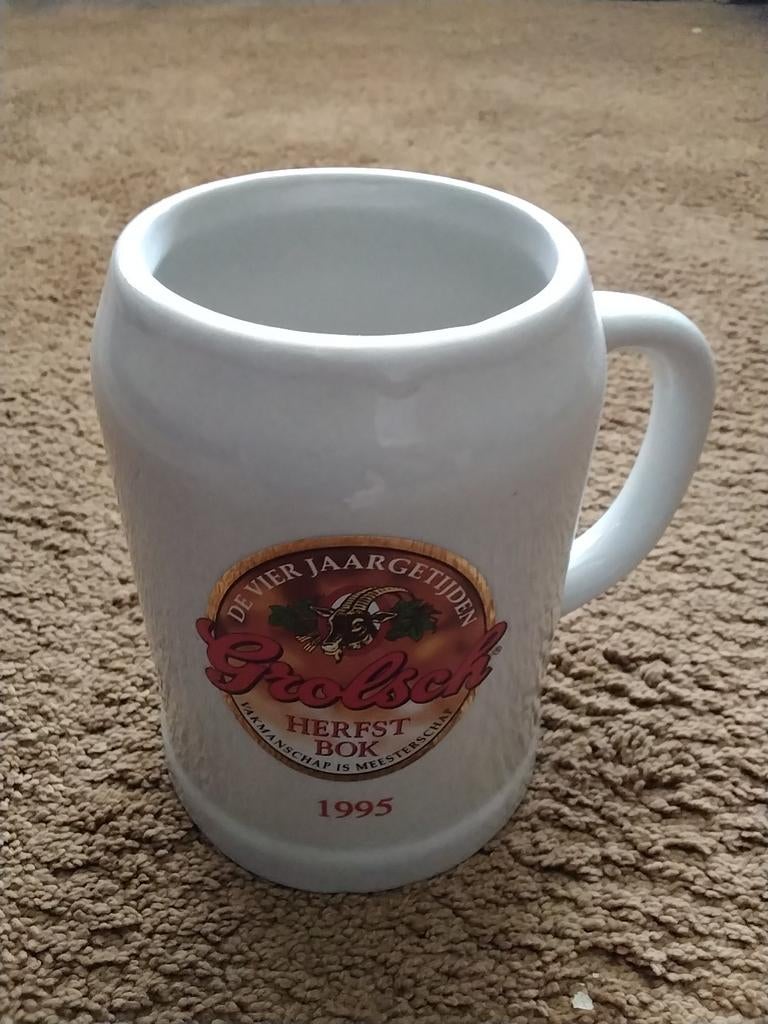 Te koop grolsch mok, Verzamelen, Biermerken, Ophalen, Zo goed als nieuw, Glas of Glazen, Grolsch