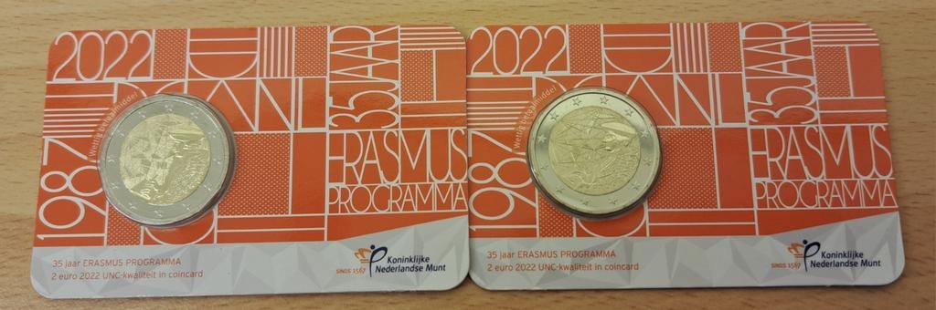 Erasmus 2de versie, Postzegels en Munten, Munten | Nederland, Ophalen of Verzenden, Koningin Beatrix, Euro's
