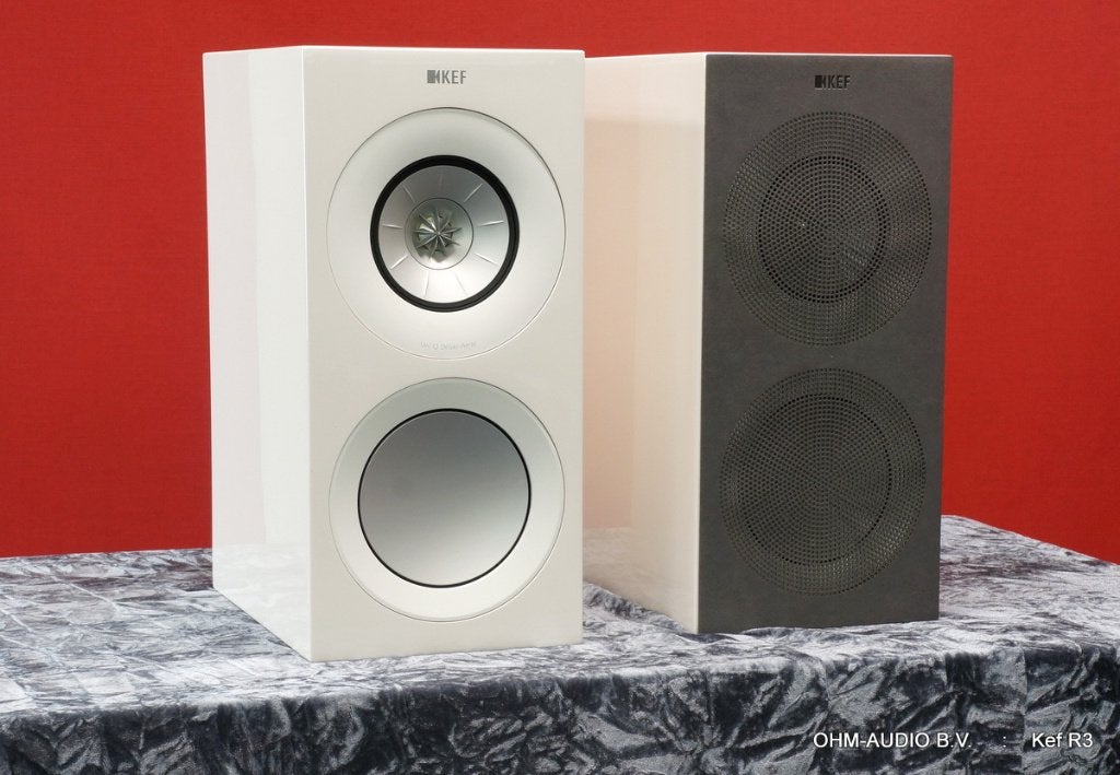 KEF R3, Gloss White, Uni-Q, Monitor Luidsprekers, Occasion