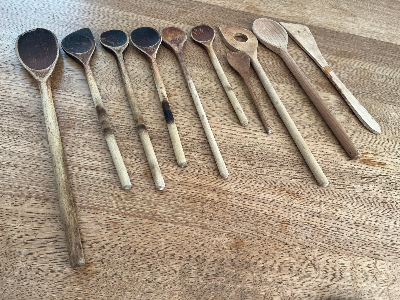 Vintage Houten Pollepels - Decoratie of Gebruik, Ophalen of Verzenden