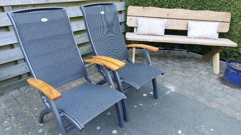 Hartman Da Vinci tuinstoelen, Tuin en Terras, Ophalen, Zo goed als nieuw, Aluminium, Inklapbaar