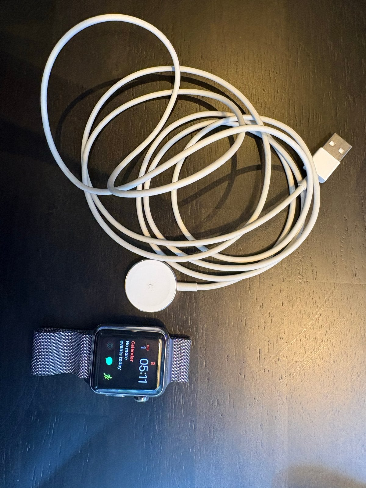 Apple Watch Series 1 38mm met Milanese loop en oplader, Gebruikt, Hartslag, IOS, Ophalen of Verzenden
