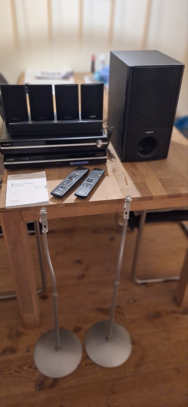 Sony 5.1 Home Cinema Set + DVD + Subwoofer + Stands, Ophalen, Gebruikt, 70 watt of meer, 5.1-systeem