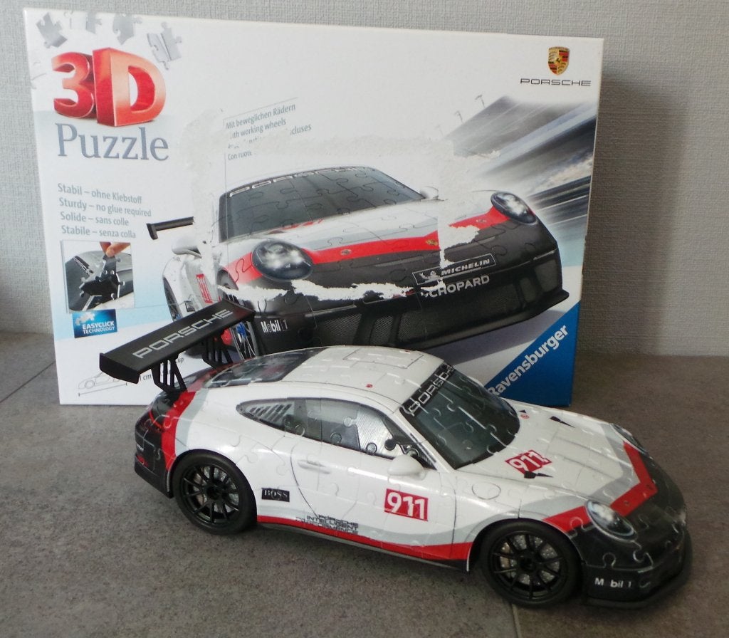 3D puzzel - Porsche 911 GT3 Cup, Ophalen of Verzenden, Minder dan 500 stukjes, Gebruikt, Rubik's of 3D-puzzel