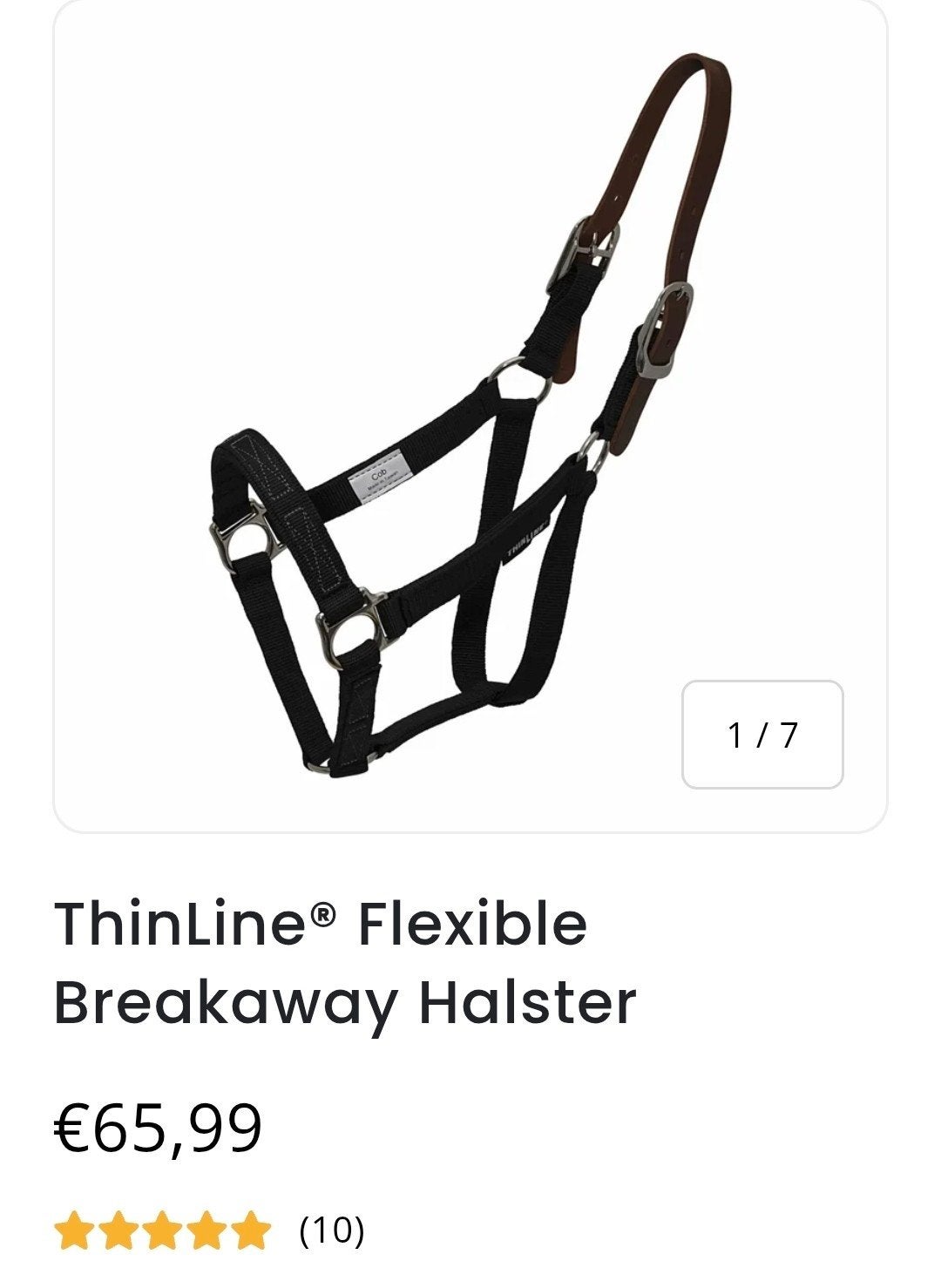 thinline halster maat cob, Ophalen of Verzenden, Halster, Cob
